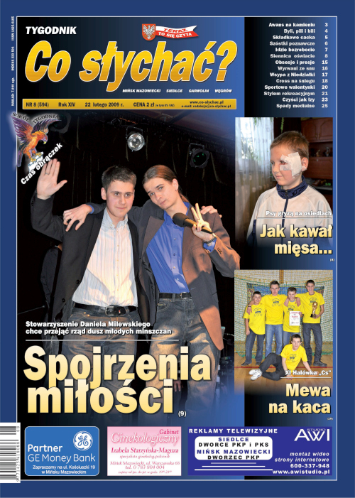 Okładka gazety Co słychać? - nr 8 (594) 2009